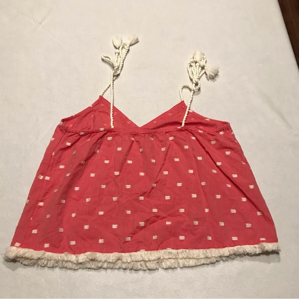 Aerie tank top, twisted rope straps, red with white checks, medium - Picture 5 of 5